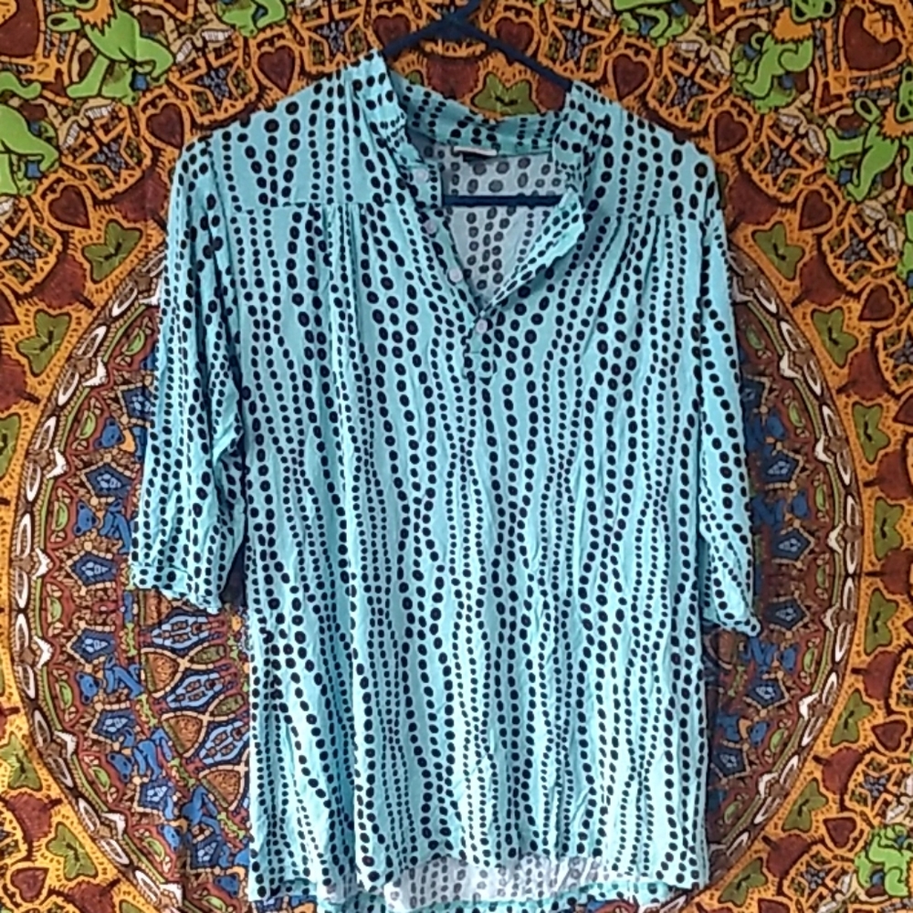 Gypsy Rose Handmade Polka Dot Free Size Polo Shirt